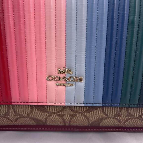 Coach Klare Crossbody Bag Womens Rainbow Quilted Leather Designer Purse Y2K - Picture 3 of 12